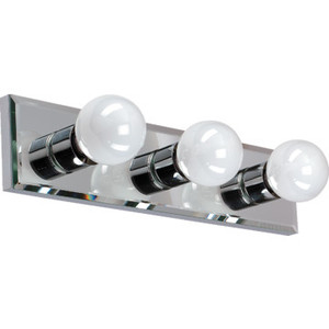 Three-Light Mirrored Bath Stip Fixture