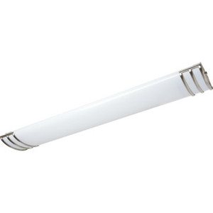 4' Two-Light T8 32 Watt Fluorescent Linear Futra Fixture With Nickel Ends
