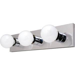 Three-Light Bath Strip Fixture Chrome