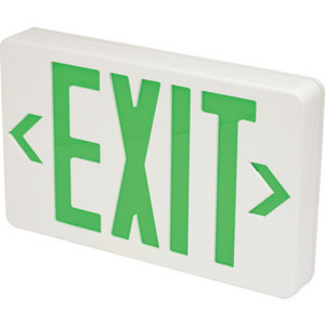 LED Battery Back Up Exit Sign Green Single Or Double Sided Pack of 4