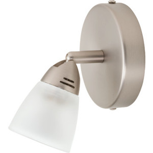 Seasons One-Light Wall Sconce Brushed Nickel Frosted Glass