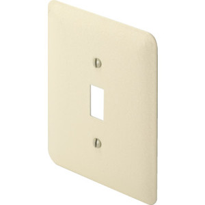 Maxi-Sized Single Gang Toggle Switch Princess Wall Plate - Ivory - Package Of 25