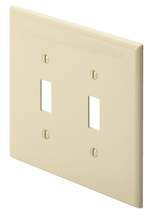 Midsize Double Gang Toggle Switch Wall Plate - Ivory - Package Of 25