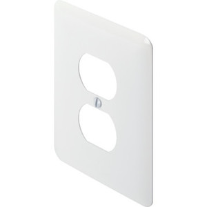 Maxi-Sized Single Duplex Receptacle Princess Wall Plate - White - Package of 25
