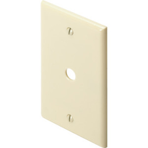 Single Telephone/Cable Wall Plate White Package Of 10