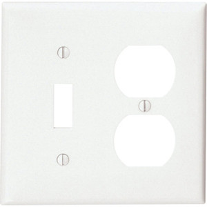 Double Gang Combo Wall Plate - White - Package Of 25
