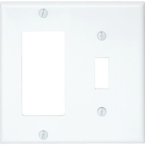 Double Gang Combo Decorator Wall Plate - White - Package Of 25