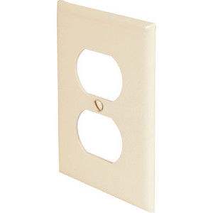 Hubbell Single Duplex Receptacle Wall Plate - Ivory - Package of 25