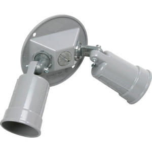 Two-Light PAR 38 Lamp Holder Cast Aluminum Gray