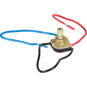 3-Way Switch with Brass Knob - 2 Circuit - 125 Volt