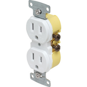15 Amp Duplex Tamper Resistant Receptacle - White