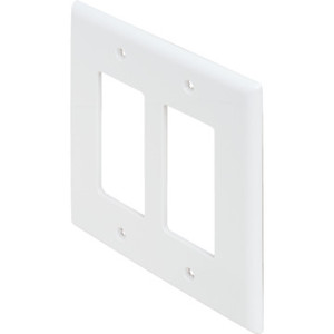 Midsize Double Gang Decorator Wall Plate - Ivory - Package Of 25