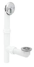 Bath Waste Plastic Tubular Trip Lever White PVC