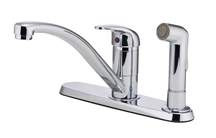 Pfister Pfirst Series Kitchen Faucet Chrome Single Handle With In-Deck Spray