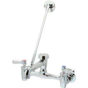 Zurn Service Faucet Chrome Two Handle Wall Mount