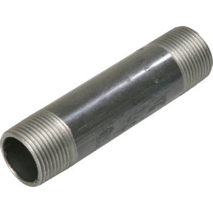 Black Malleable Nipple 3/4" x 4"
