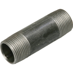 Black Malleable Nipple 3/4" x 3"