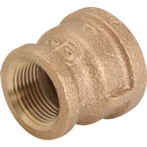 Brass Reducing Coupling 3/4" x 1/2"