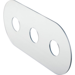 Three Handle Mirrored Acrylic Shower Valve Cover