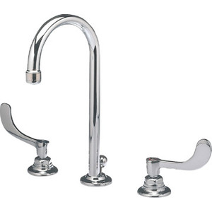 American Standard Monterrey Widespread Gooseneck Lav Faucet Chrome Two Handle