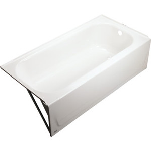 Bootz Maui Bathtub Right Hand Drain Enameled Steel Deep Soaker