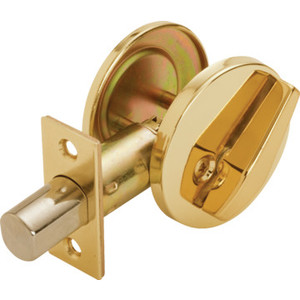 Shield Security Single Sided Deadbolt With Backpalte Polished Brass