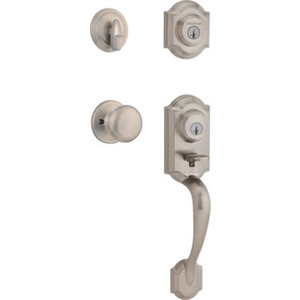 Kwikset Montara SmartKey Handleset Satin Nickel