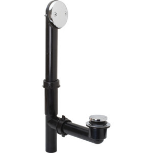 Bath Waste Plastic Tubular Tip Toe Black PVC