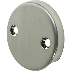 Bathtub Overflow Plate 2 Hole Brushed Nickel Finish
