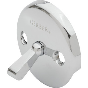 Gerber Bathtub Overflow Plate Trip Lever Chrome Finish