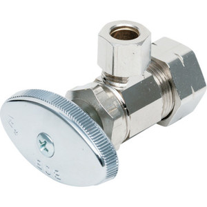 Maintenance Warehouse# Qtr-Turn Angle Stop Valve 1/2 Comp x 3/8 Comp 10/Pkg