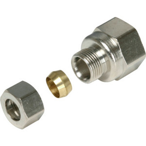 Chrome-Plated Brass Reducing Union 1/2" FIP x 3/8" Package Of 2
