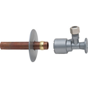 FlOWTITE PushOn Angle Stop Valve 1/2" Push-to-Connect x 3/8" Comp