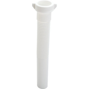 PVC Tubular Tailpiece Threaded 1-1/2" x 12" Flexible " Package of 2"