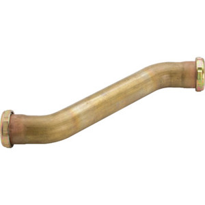 Brass Tubular Double Offset 1-1/2" x 12" Slip Joint 22-Gauge Rough Brass