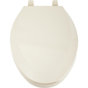 Seasons Plastic Elongated Toilet Seat Standard-Duty Bone