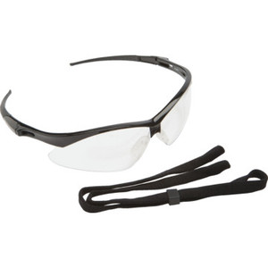 Pyramex PMXtreme Black Frame Clear Anti-Fog Lens With Cord Safety Eyewear