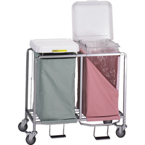 R and B Wire Tubular Hamper With Foot Pedal Double