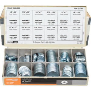 Zinc Fender Washer Assortment Kit