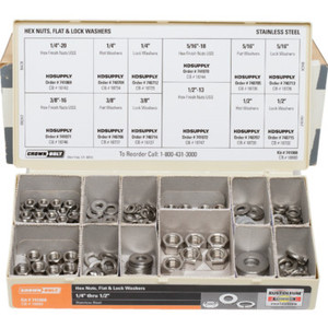 Stainless Steel Nut And Washer Assortment Kit