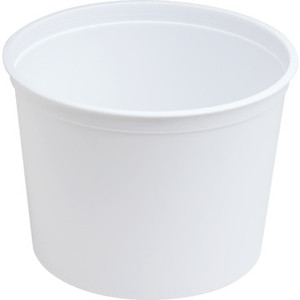 Generic Plastic 64 Oz Round Ice Bucket in White