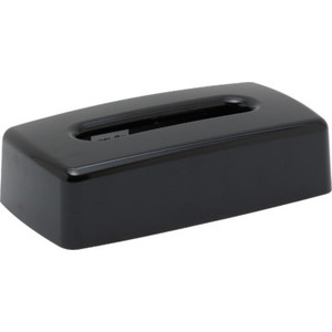 Lacquerware Black Flat Tissue Box