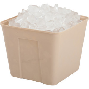 3 Qt. Square Ice Bucket No Handles Beige 36/Pkg