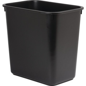 8 Qt. Rectangular Wastebasket Black 12/Pkg