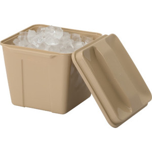 3 Quart Plastic Square Ice Bucket Beige 36/PKG