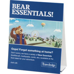 Travelodge Forget Something Tent Card, Case of 100