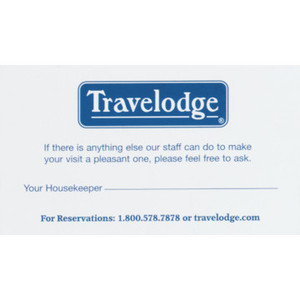 Travelodge Housekeeping Card, Case of 100