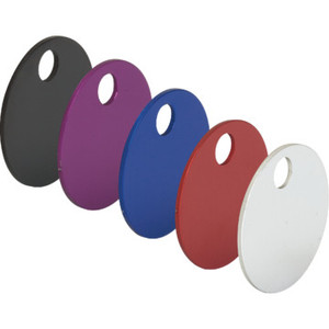 1-1/4 Aluminum Tag, Assorted Colors, 20/Pk