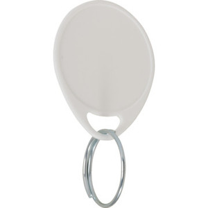 1-1/4 Label-It Plastic Tag W/Ring,White,25/Pk