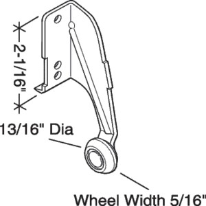 Left-Hand Drawer Roller, Package of 4